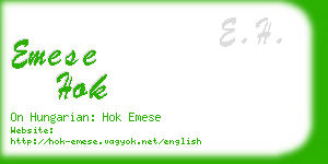 emese hok business card